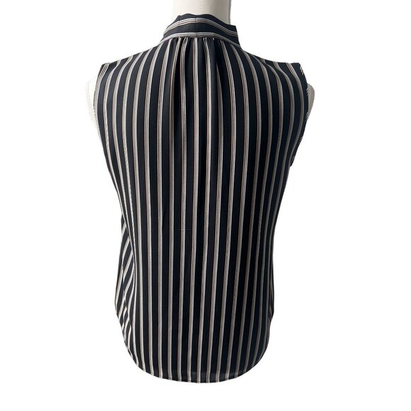WHITE HOUSE BLACK MARKET Striped Bow Neck Tank Top Size 0 - Picture 4 of 8
